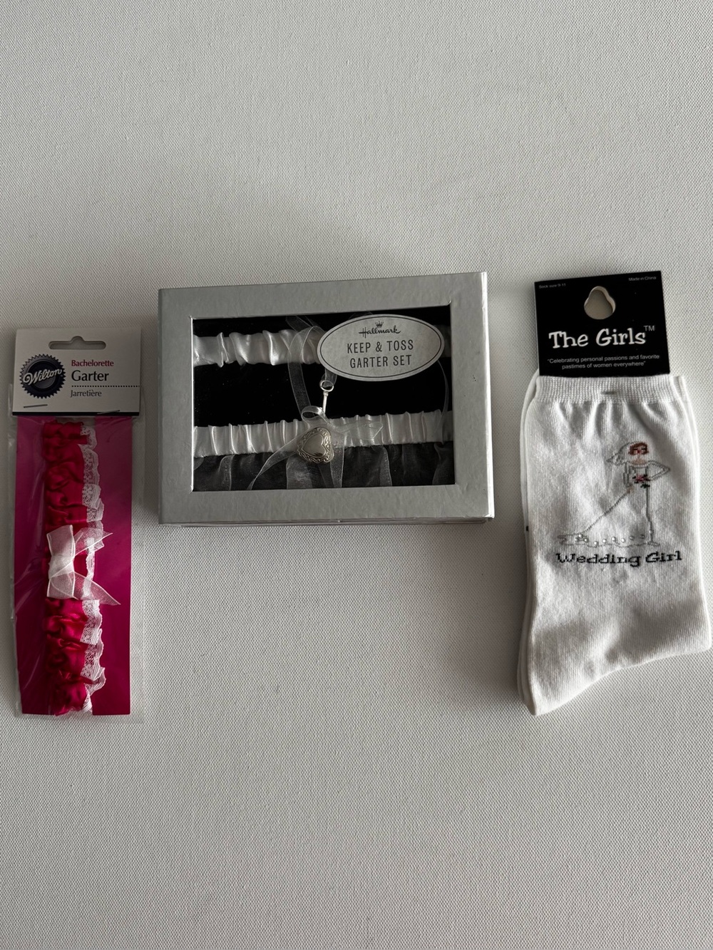 Wedding Day & Bachelorette Novelty Accessories Bundle of 3 NIP